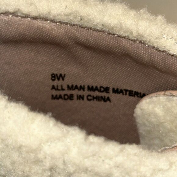 Torrid Foldover Lace Up Shearling Combat Bootie Block Heels Womens 8 W Tan New - Picture 11 of 13